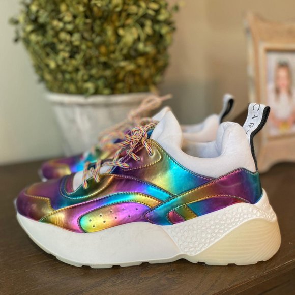 Stella McCartney Eclypse Metallic Rainbow Sneakers - Picture 6 of 13